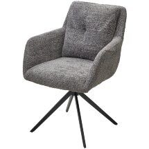 Стул MEADOW 360 град. поворот. Темно-серый XD841-16, букле / черный каркас, ®DISAUR