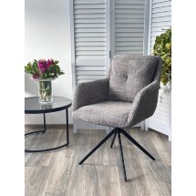 Стул MEADOW 360 град. поворот. Темно-серый XD841-16, букле / черный каркас, ®DISAUR