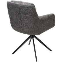 Стул MEADOW 360 град. поворот. Темно-серый XD841-16, букле / черный каркас, ®DISAUR