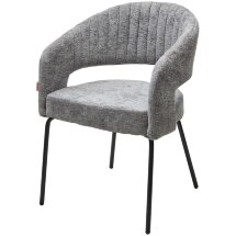 Стул SNUG 3018-17 серый, шенилл / черный каркас, ®DISAUR