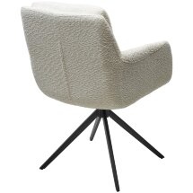 Стул MEADOW 360 град. поворот. Белый XD841-01, букле / черный каркас, ®DISAUR