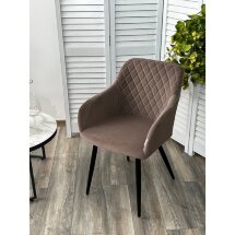 Стул BRANDY 505-5 Тауп, велюр &quot;беспальчиковый&quot; / черный каркас, М-City
