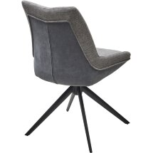 Стул OSKAR 360 град. поворот. KN01-03 Серый/ BZ1046-02 Темно-серый/ Черный, ®DISAUR